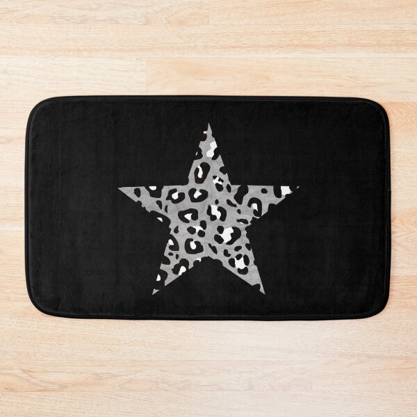 Item preview, Medium Gray, Black and White Leopard Print Star designed and sold by Bumblefuzzies.