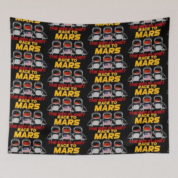 Item preview, Space Race Astronauts USA US American Mars Red Planet Spaceship Gift designed and sold by TheAplus.