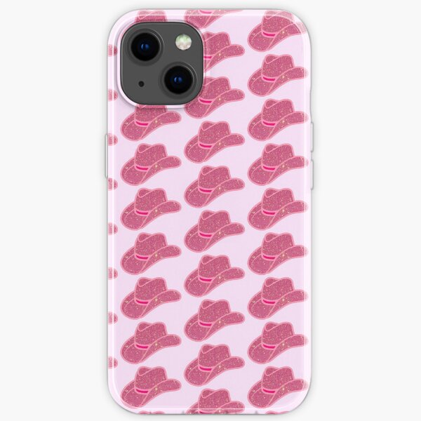 pink glitter cowgirl hat iPhone Soft Case