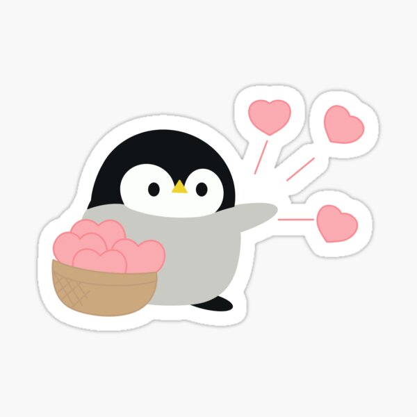 penguin spreading love Sticker