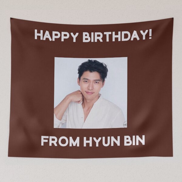 Item preview, Happy Birthday From Hyun Bin  designed and sold by kpopkdramamerch.