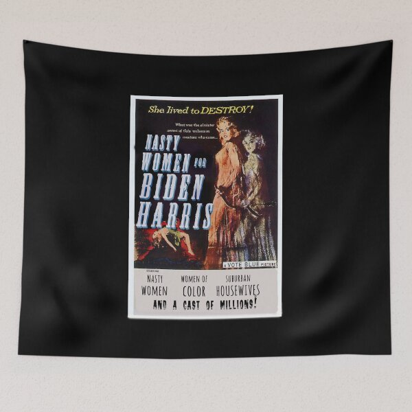 Item preview, Vintage Movie Poster NASTY WOMEN for BIDEN HARRIS 2020 designed and sold by LoveAndDefiance.