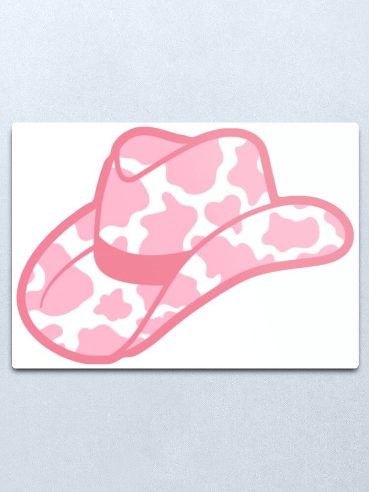 pink cow print cowgirl hat