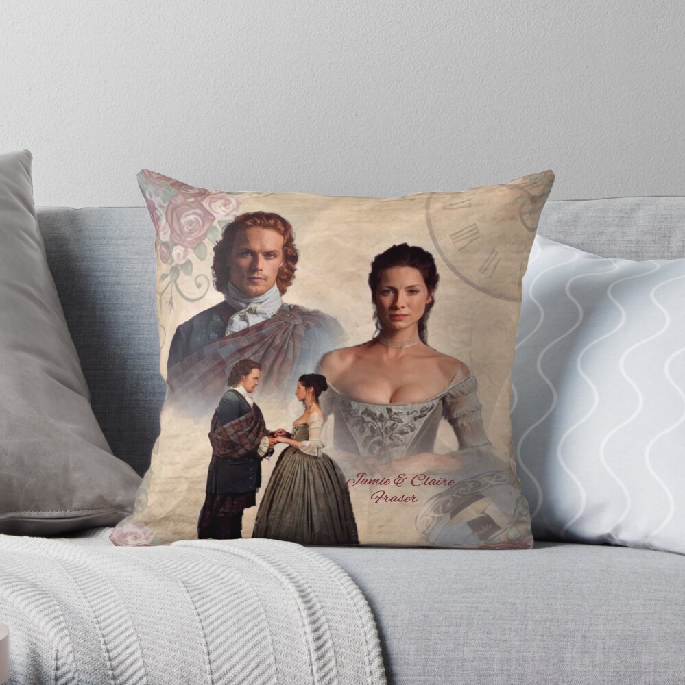 "Jamie und Claire Fraser / Outlander Hochzeit" Dekokissen von