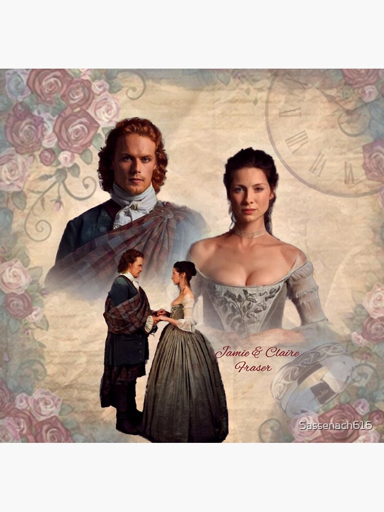 Jamie And Claire Fraseroutlander Wedding Sticker For Sale By Sassenach616 Redbubble 