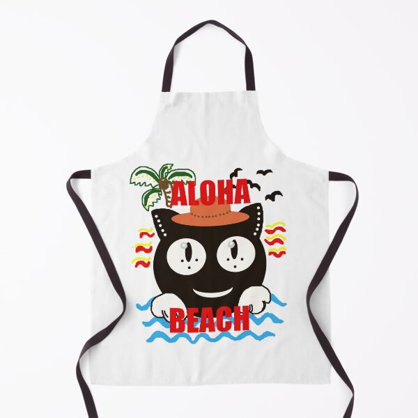 Item preview, Retro black cat on Huawei beach _ aloha  designed and sold by AMALABUAWAD.