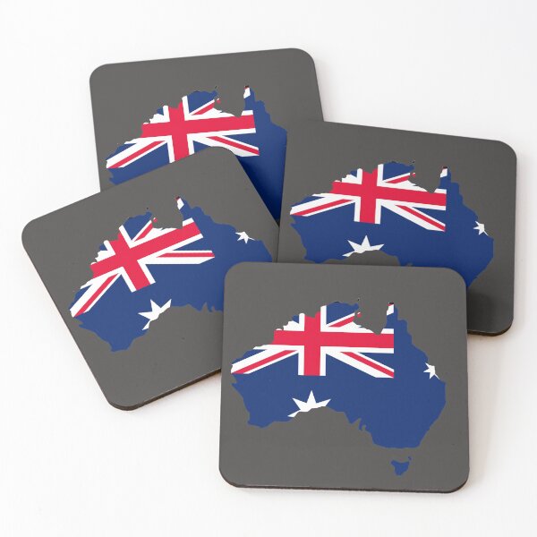 Item preview, Australian Flag Map designed and sold by REApparelCo.