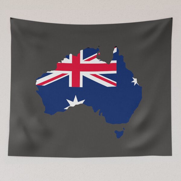Item preview, Australian Flag Map designed and sold by REApparelCo.