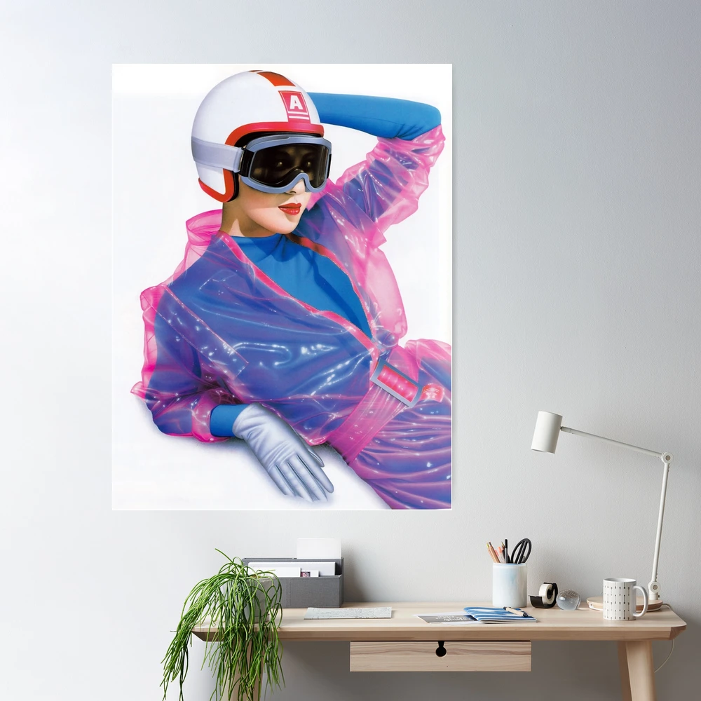 Retro 80s Ski Sport Fashion Woman Airbrush Poster for Sale by Retro80sArt