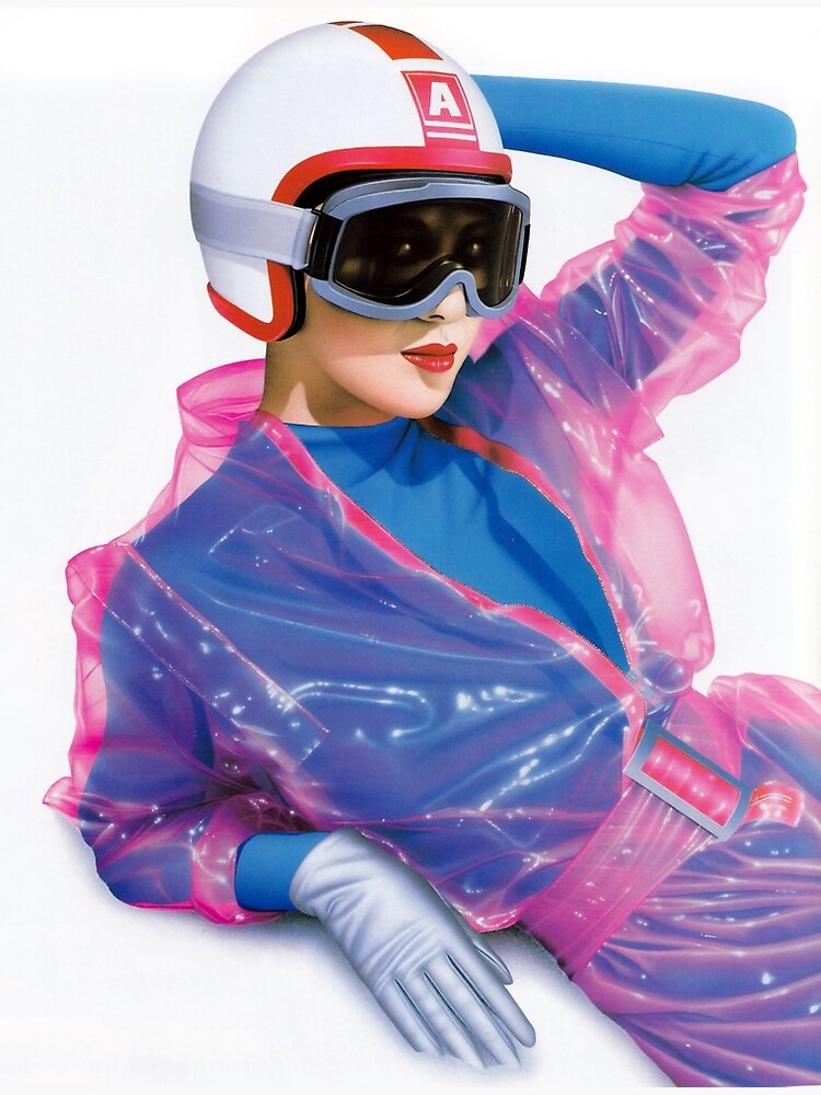 Retro 80s Ski Sport Fashion Woman Airbrush Poster for Sale by