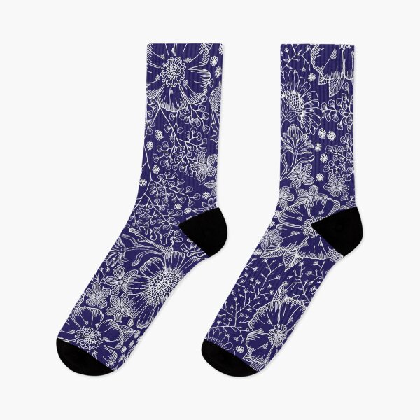 Item preview, Beautiful Botanical - White / Navy designed and sold by diannelli.