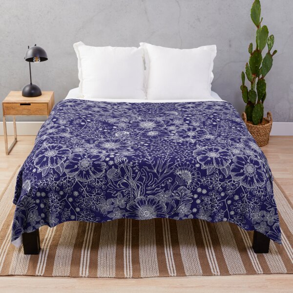 Item preview, Beautiful Botanical - White / Navy designed and sold by diannelli.