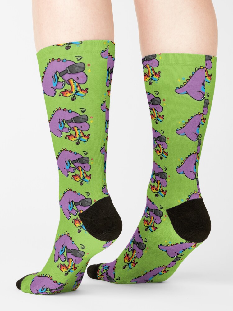 "Moni's Puking VR TRex" Socks for Sale by MakingPeace Redbubble