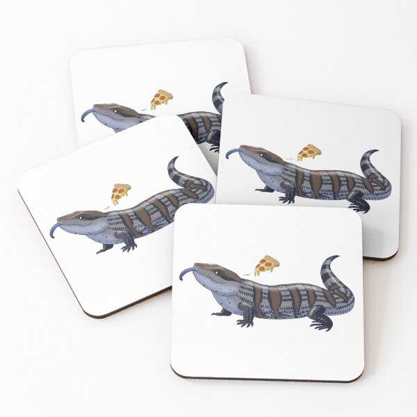 Item preview, Blue Tongued Skink Wants Pizza designed and sold by Burning Bee Illustration.