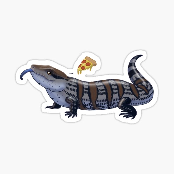 Item preview, Blue Tongued Skink Wants Pizza designed and sold by Burning Bee Illustration.