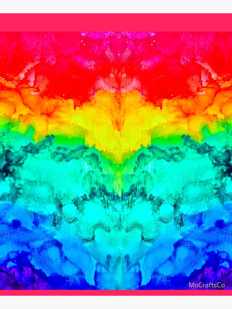 “Rainbow Rorschach” Alcohol Ink Print by MoCraftsCo
