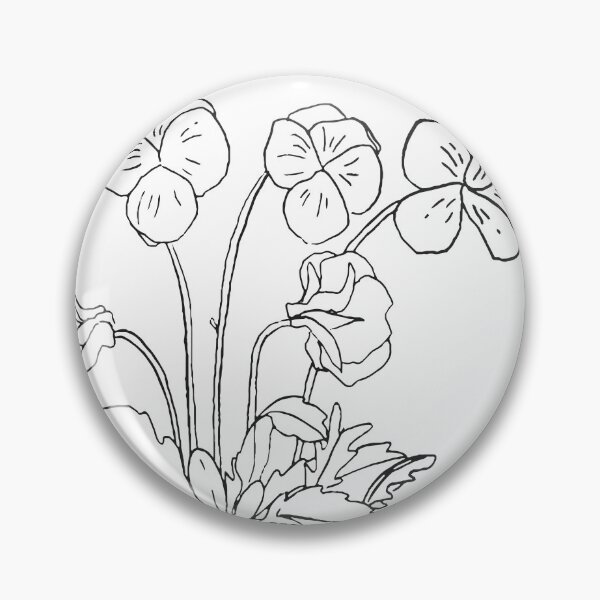 Item preview, Violet February Birth Flower in White designed and sold by canary-jane.