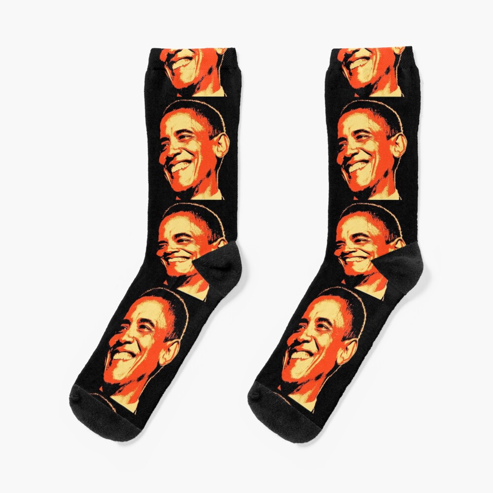 "Obama Smile" Socks by Thelittlelord Redbubble