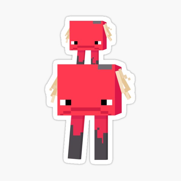 Minecraft Strider With Baby Sticker By Variouslizards Redbubble