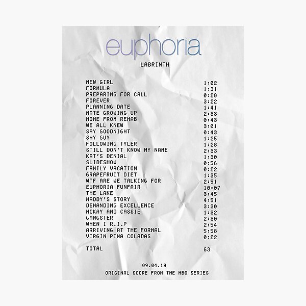 album receipt - euphoria Photographic Print