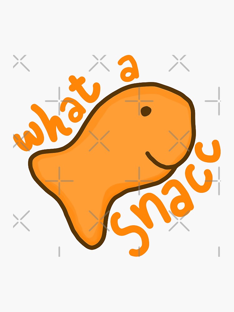 "goldfish snack quote" Sticker for Sale by funandquirky Redbubble