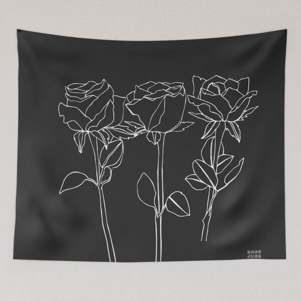 Artikelvorschau, Rose June Geburtsblume in Schwarz entworfen und verkauft von canary-jane.