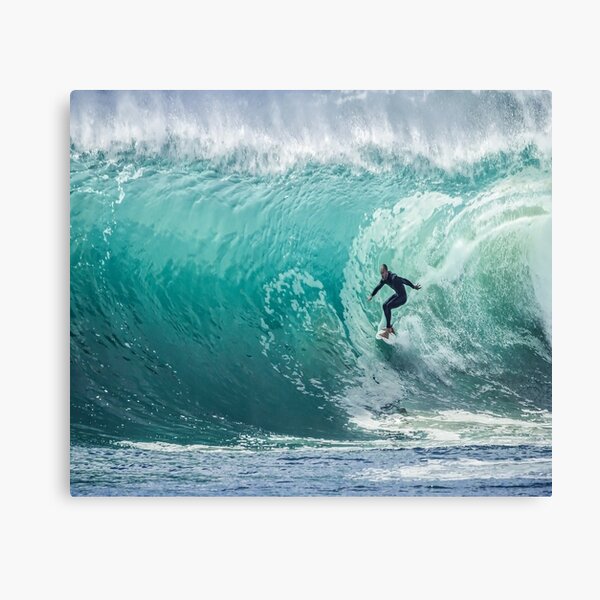 big wave surfing Canvas Print