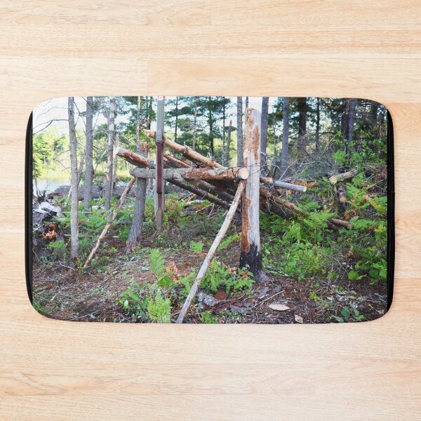 Item preview, Bushcraft Lean-To Shelter In The Wilderness designed and sold by SeguinM.