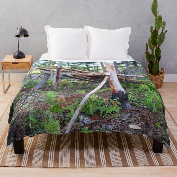Item preview, Bushcraft Lean-To Shelter In The Wilderness designed and sold by SeguinM.