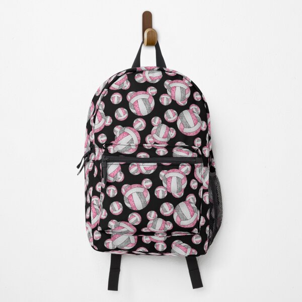 Item preview, Girly pink gray white volleyballs pattern designed and sold by katzdzynes.