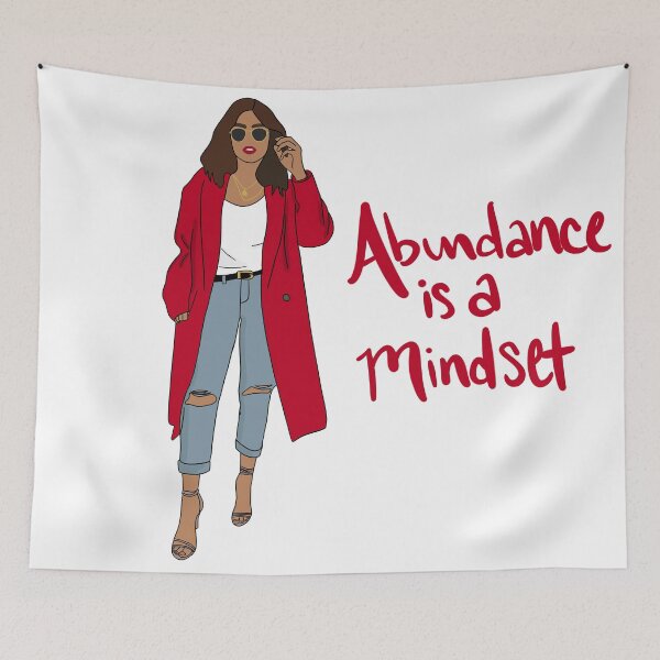 Item preview, Abundance is a Mindset Woman Icon designed and sold by BlissTheory.