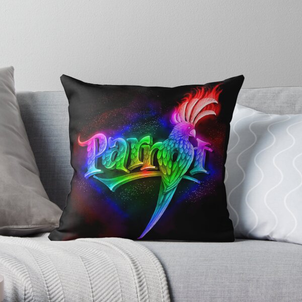 Colorful Parrot Throw Pillow