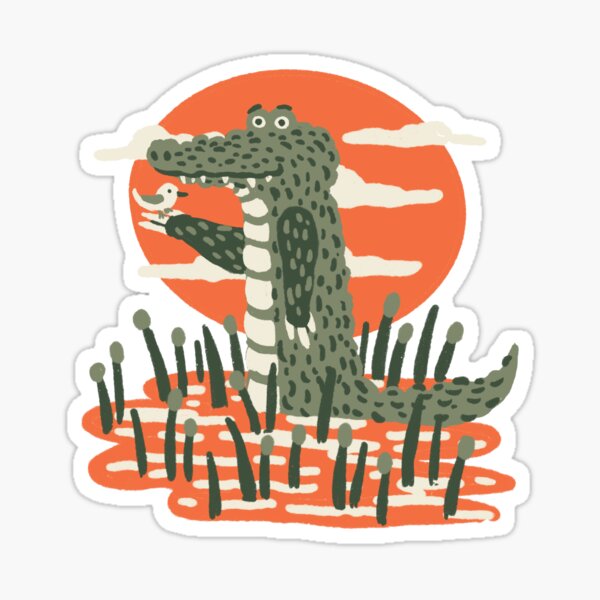 Cute Crocodile Animal Art Sticker