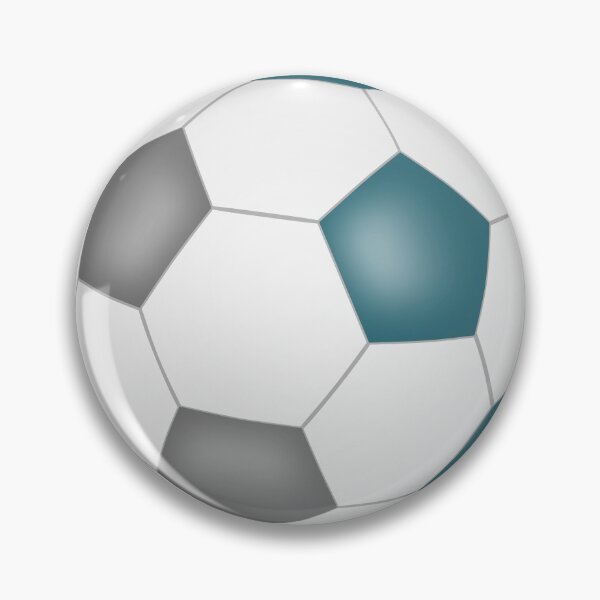 Item preview, Teal gray and white soccer balls pattern designed and sold by katzdzynes.