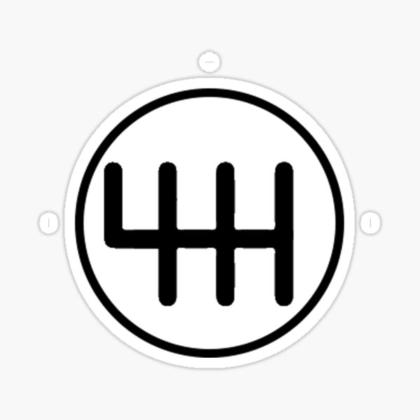 "manual gearbox" Sticker by CarFan Redbubble