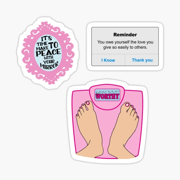  I'm Proud of You, Body Positive Mirror Motivator Decal :  Handmade Products