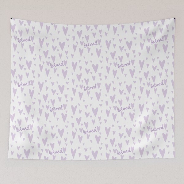 Item preview, Purple Beloved Hearts designed and sold by faithprints.