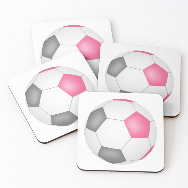 Item preview, Cute pink gray and white soccer balls pattern designed and sold by katzdzynes.