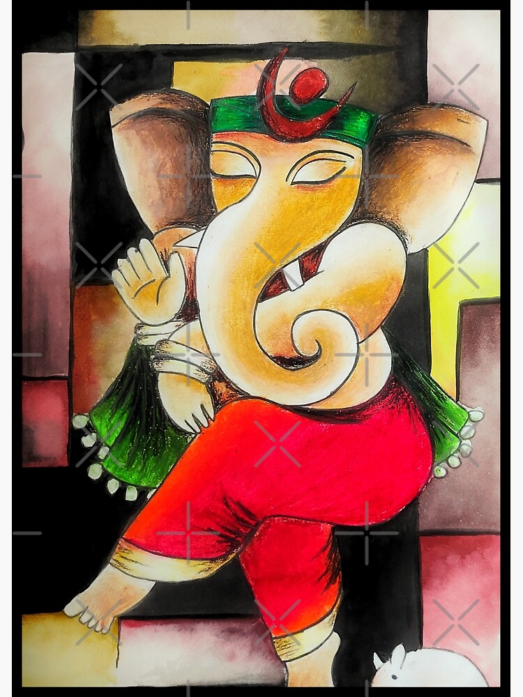 Bal Ganesh Drawing Of Colour, HD Png Download - vhv