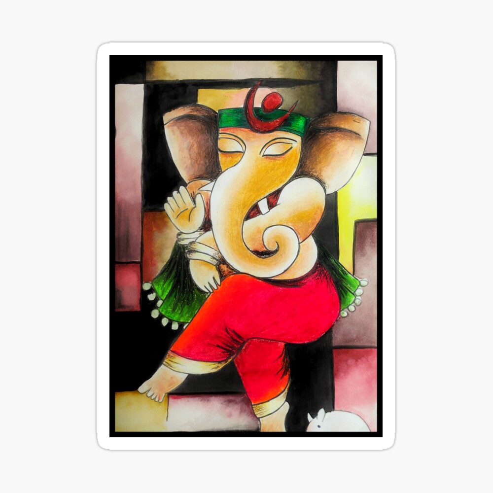 TNF Art Set of 3 GANPATI Wall Painting For Living Room Home Decorative Gift  Item/Modern