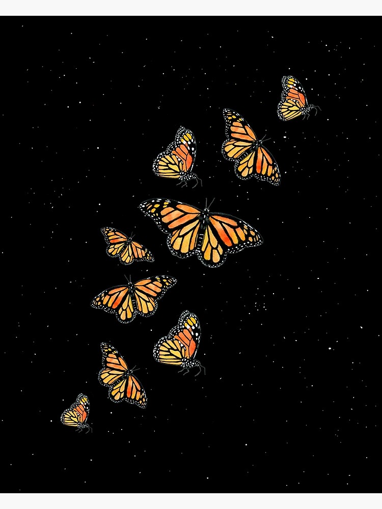 Monarch Butterflies Summer Night Sky Poster For Sale By Heartofanna