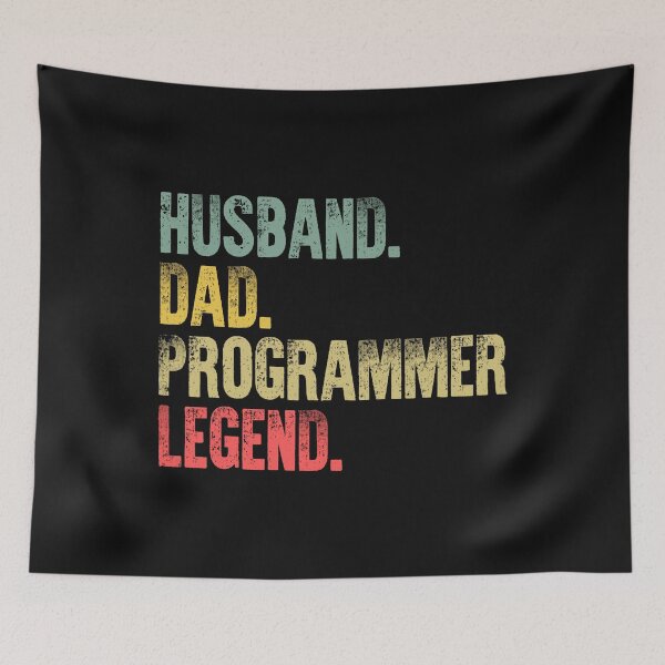 Item preview, Funny Men Vintage T Shirt Husband Dad Programmer Legend Retro designed and sold by Bendthetrend.