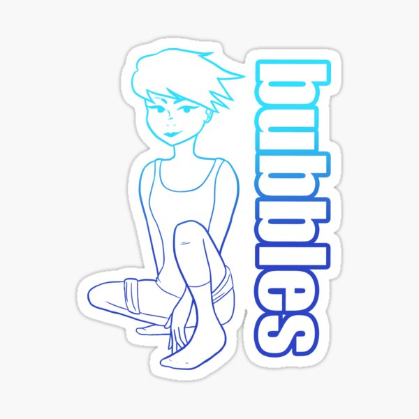 Bubbles Blue Sticker