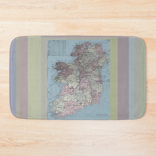Item preview, Ireland, antique map colorized and matted designed and sold by djrunnels.