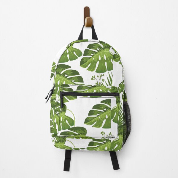 tropical pastel and green monstera Backpack