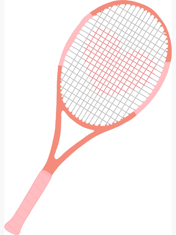 Aesthetic Pink Love Heart Tennis Racquet | Magnet