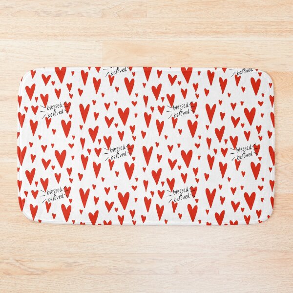 Item preview, Red Blessed and Beloved Hearts designed and sold by faithprints.