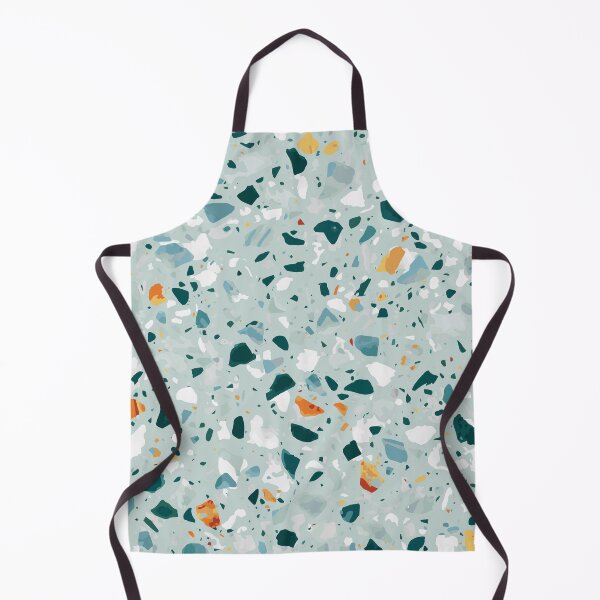 Item preview, Terrazzo // modern pastel mint, green, grey, orange, white pattern designed and sold by NordicSommer.
