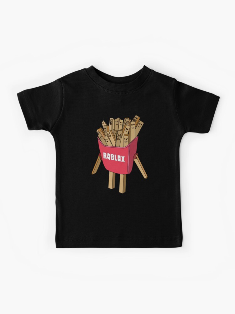 Roblox Avatar French Fries Skin Kids T Shirt By Stinkpad Redbubble - roblox shirt not showing on avatar