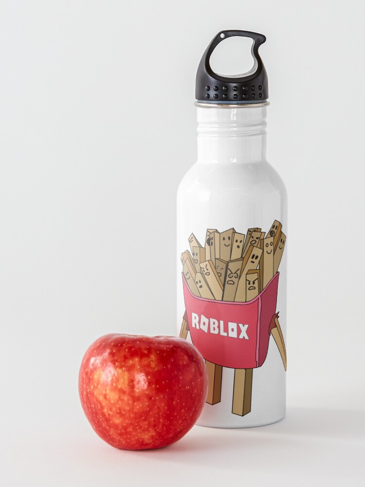 Alternate view of roblox avatar french fries skin Water Bottle